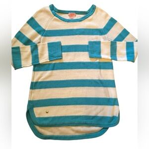Lily Pulitzer Spring Sweater Blue and White Stripe Women’s Size L